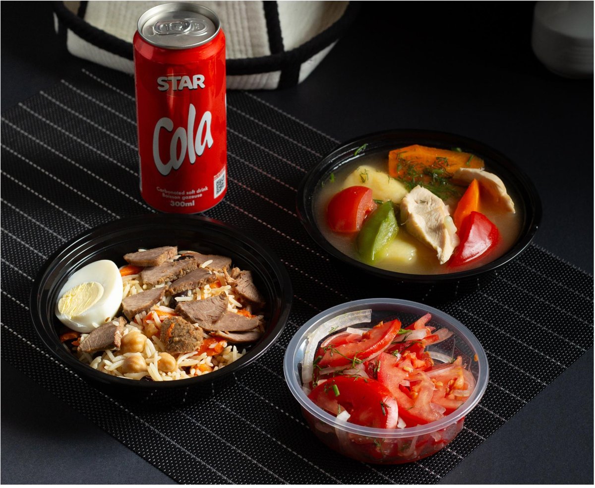 Half Chicken Soup, Pilaf & Shakarap Salad — Thursday combo meal