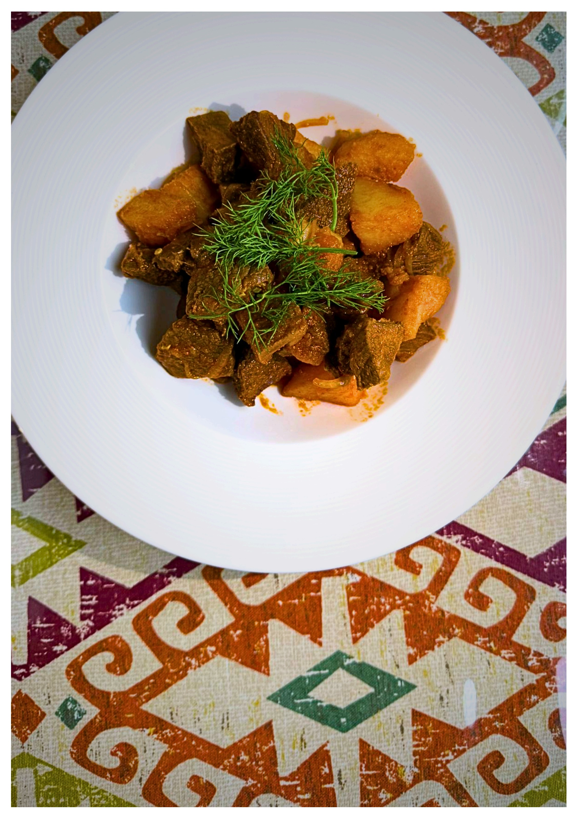 Fried Potatoes w/ Meat — Kyrgyz dish