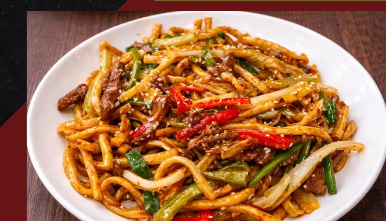 Somyan Fried Noodles — Kyrgyz dish